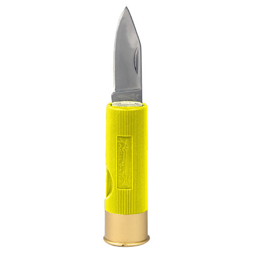 Navaja plegable azul en forma de cartucho con hoja de acero inoxidable de 4 cm