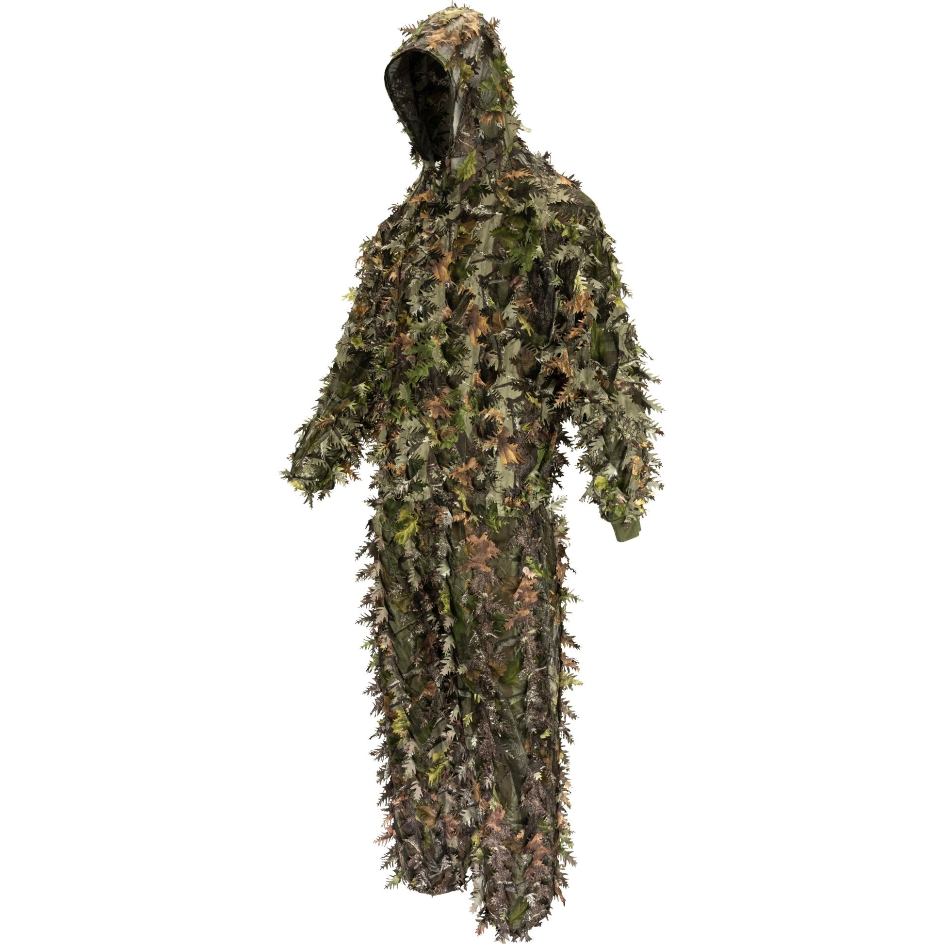 Traje de camuflaje LLCS con hojas 3D y funda de transporte