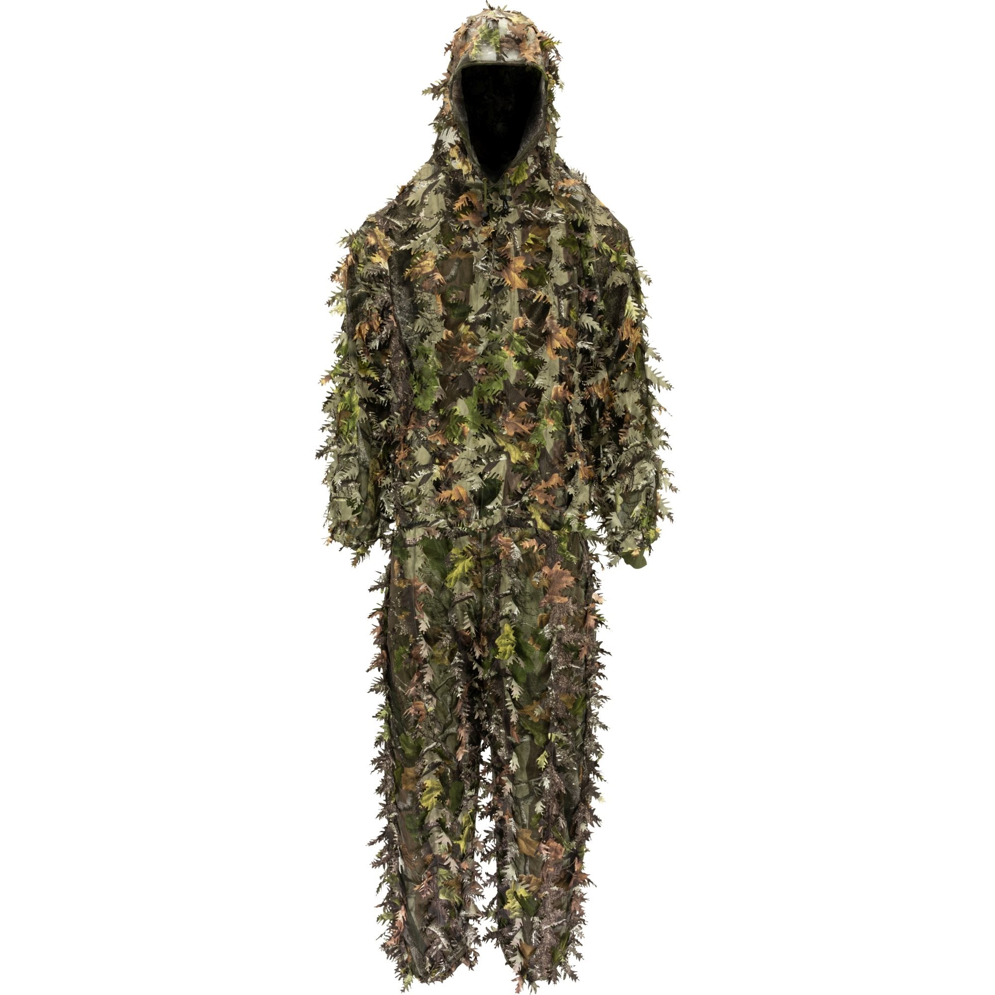 Traje de camuflaje LLCS con hojas 3D y funda de transporte