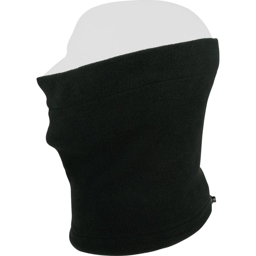 Braga de cuello FLEECE negra con ajuste por cordón
