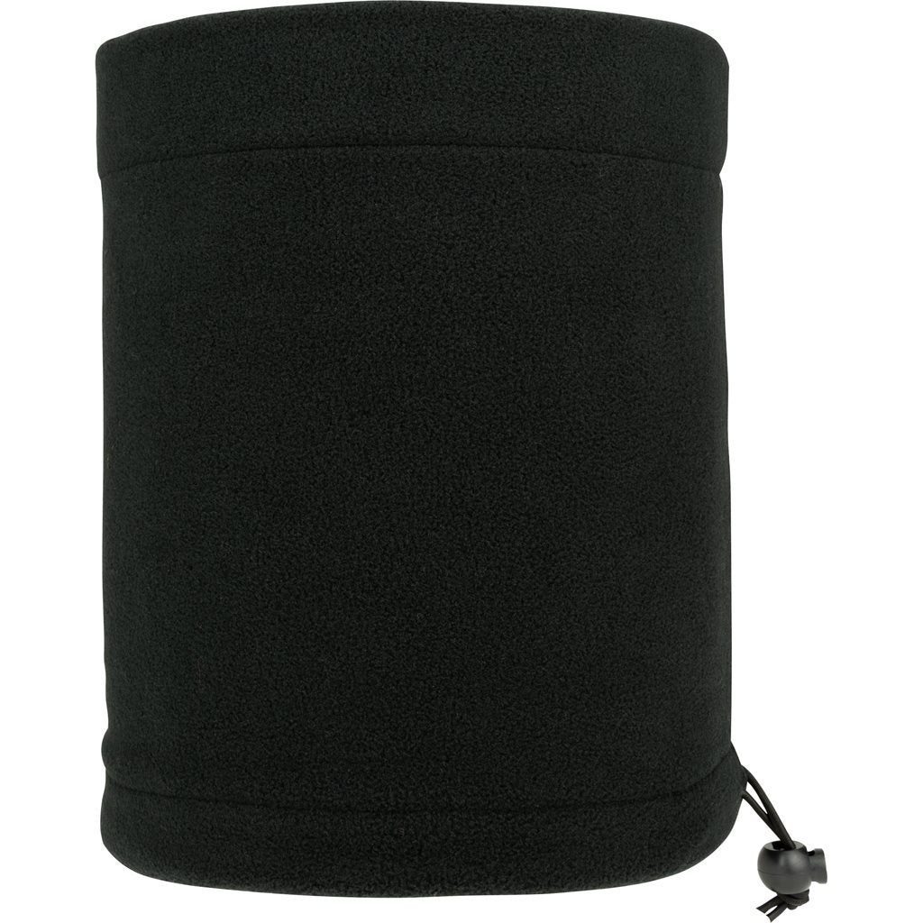 Braga de cuello FLEECE negra con ajuste por cordón