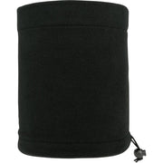 Braga de cuello FLEECE negra con ajuste por cordón