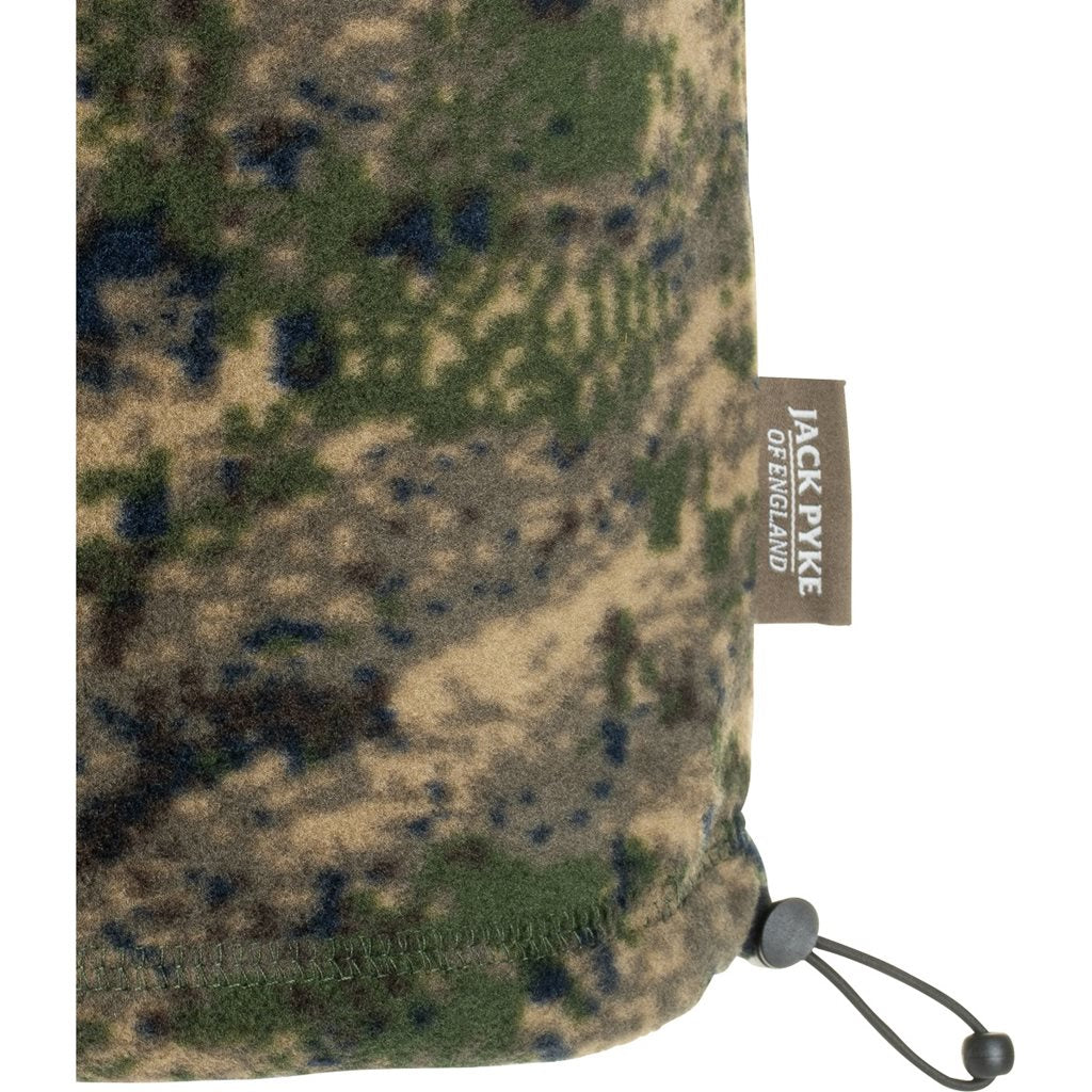 Braga de cuello FLEECE negra con ajuste por cordón