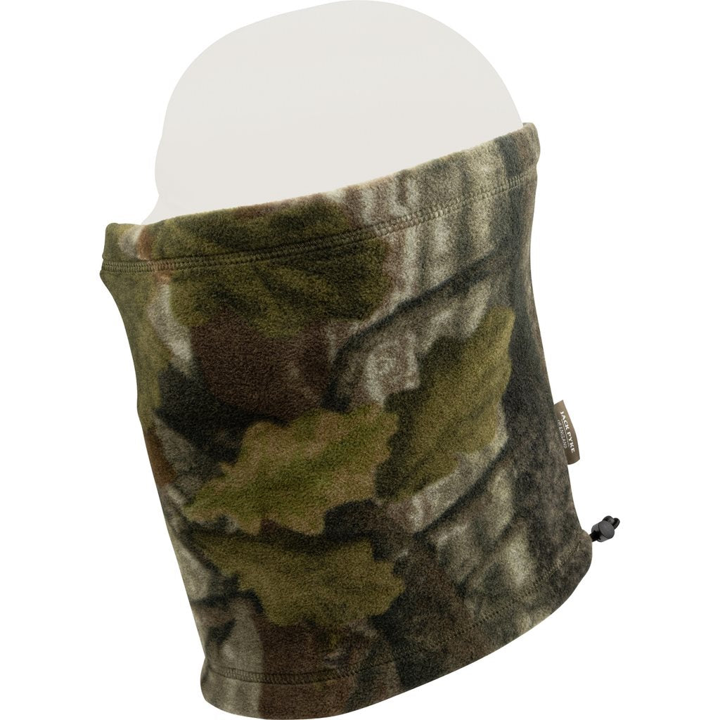 Braga de cuello FLEECE negra con ajuste por cordón