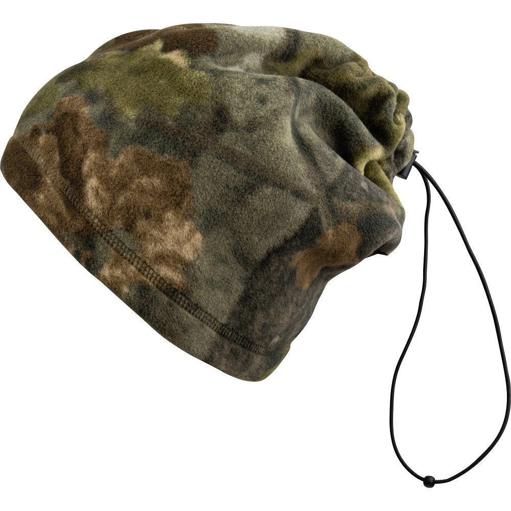 Braga de cuello FLEECE negra con ajuste por cordón
