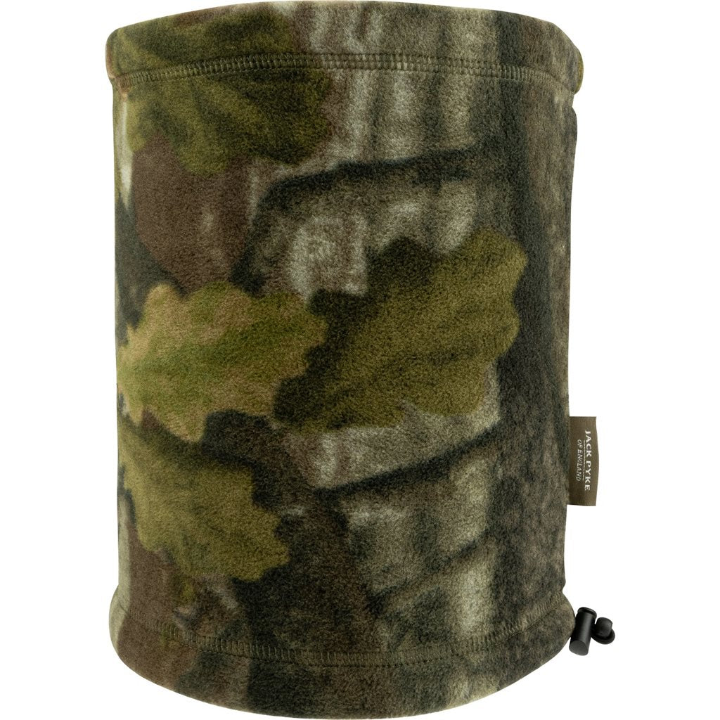 Braga de cuello FLEECE negra con ajuste por cordón