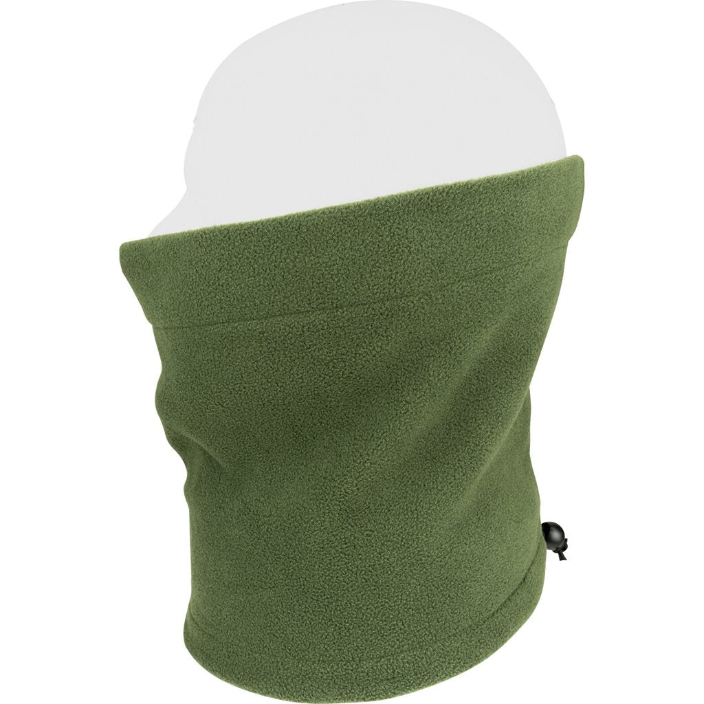 Braga de cuello FLEECE negra con ajuste por cordón