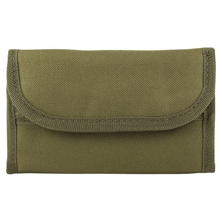 Funda porta cartuchos negra para 16 cartuchos con 16 gomas interiores y pasadores para cinturón