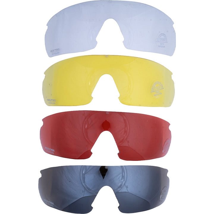 Gafas deportivas GP con 4 lentes intercambiables, proteccion UV400, estuche y correa neopreno