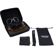 Gafas deportivas GP con 4 lentes intercambiables, proteccion UV400, estuche y correa neopreno