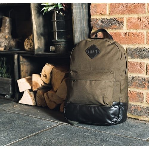Mochila CLASSIC de lona marrón Jack Pyke 45×20×32 cm