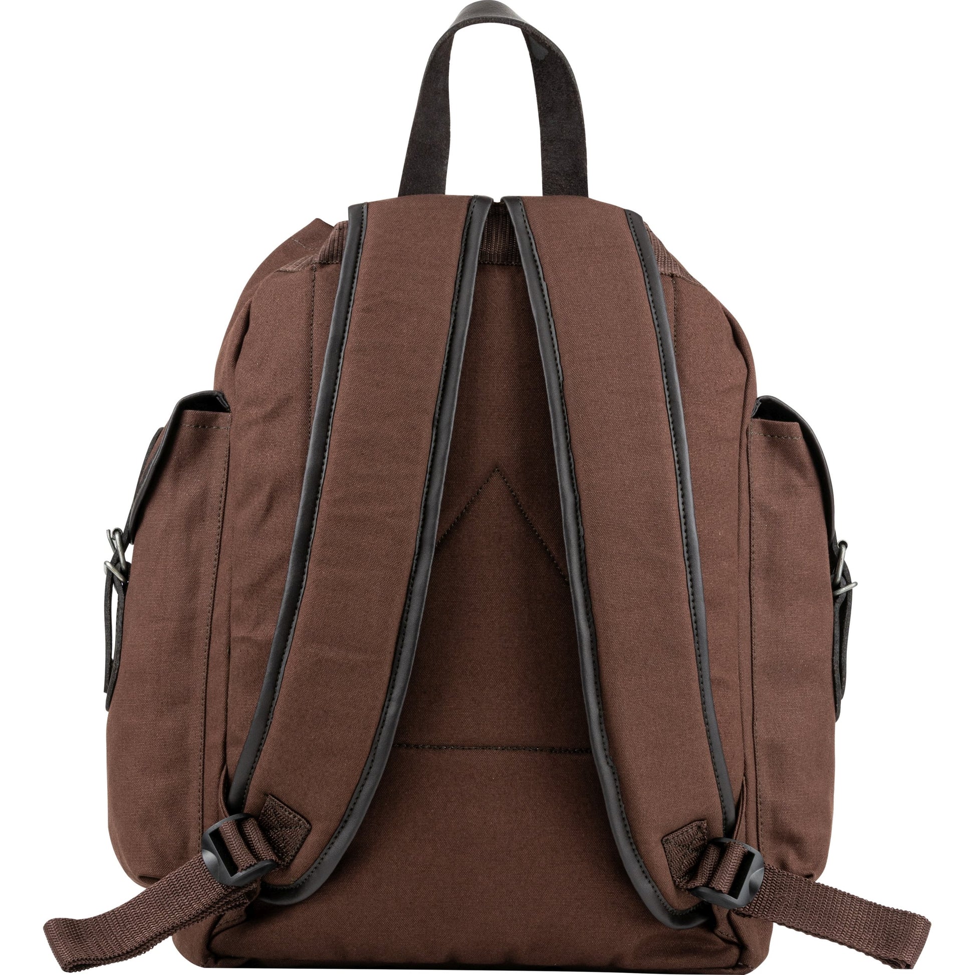 Mochila TRIP de lona marrón con detalles de cuero, 20 L