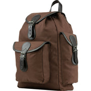 Mochila TRIP de lona marrón con detalles de cuero, 20 L