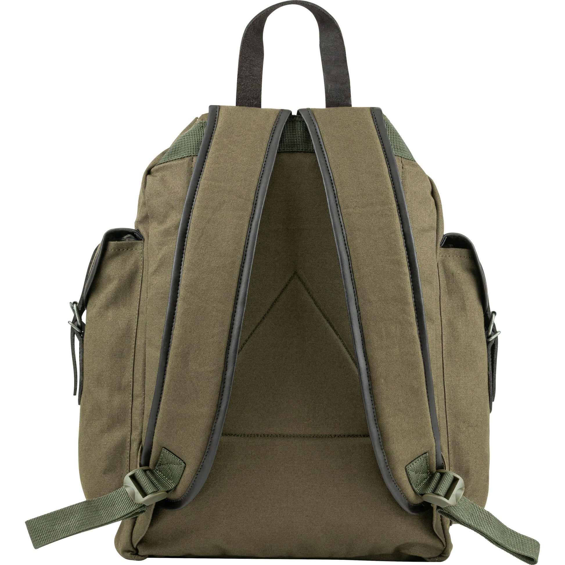 Mochila TRIP de lona marrón con detalles de cuero, 20 L