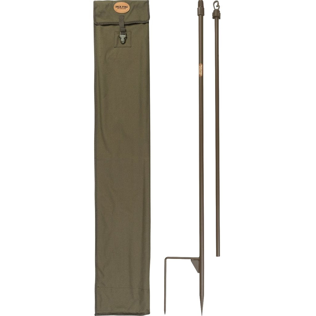 Barras de soporte para red de camuflaje, 4 unidades con funda, acero, altura ajustable 1,2-2 m