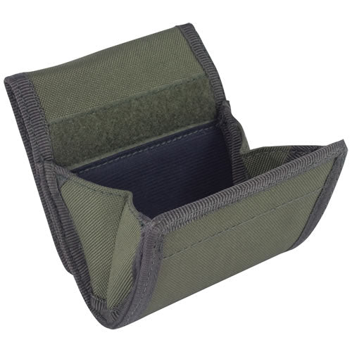 Funda para perdigones 500 uds poliéster negra con asa para cinturón y cierre de velcro