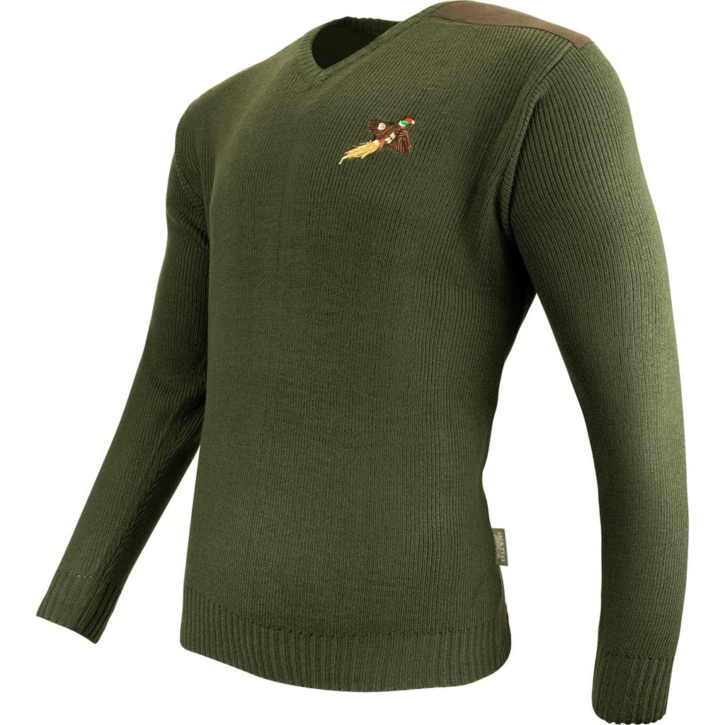 Jersey SHOOTERS Jack Pyke en verde, tejido acrílico, vista frontal