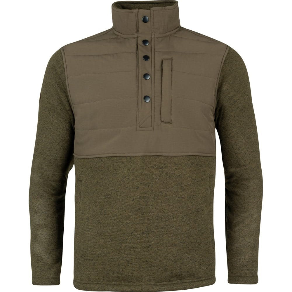 Sudadera fleece SNAP NECK con cuello alto y cierre a presión para ventilación