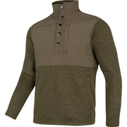 Sudadera fleece SNAP NECK con cuello alto y cierre a presión para ventilación