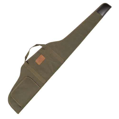 Funda para rifle RIFLE & SIGHT verde de material Duotex con detalles de cuero