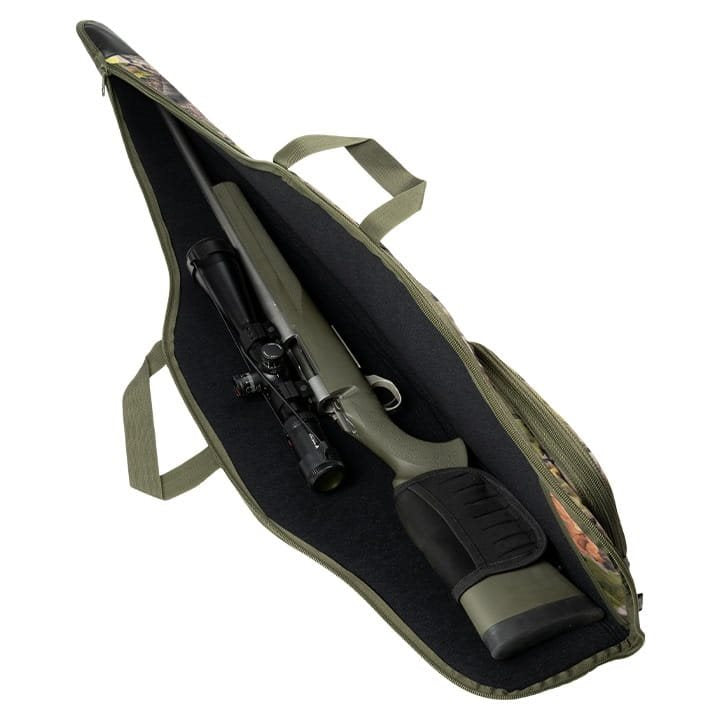 Funda para rifle RIFLE & SIGHT con asa y correa ajustable, forro acolchado y bolsillo frontal con cremallera