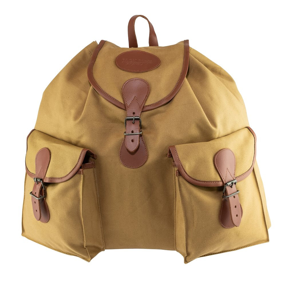 Mochila ROE de lona color arena, gran capacidad