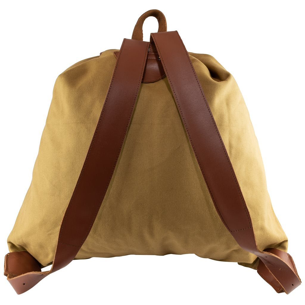Mochila ROE de lona color arena, gran capacidad