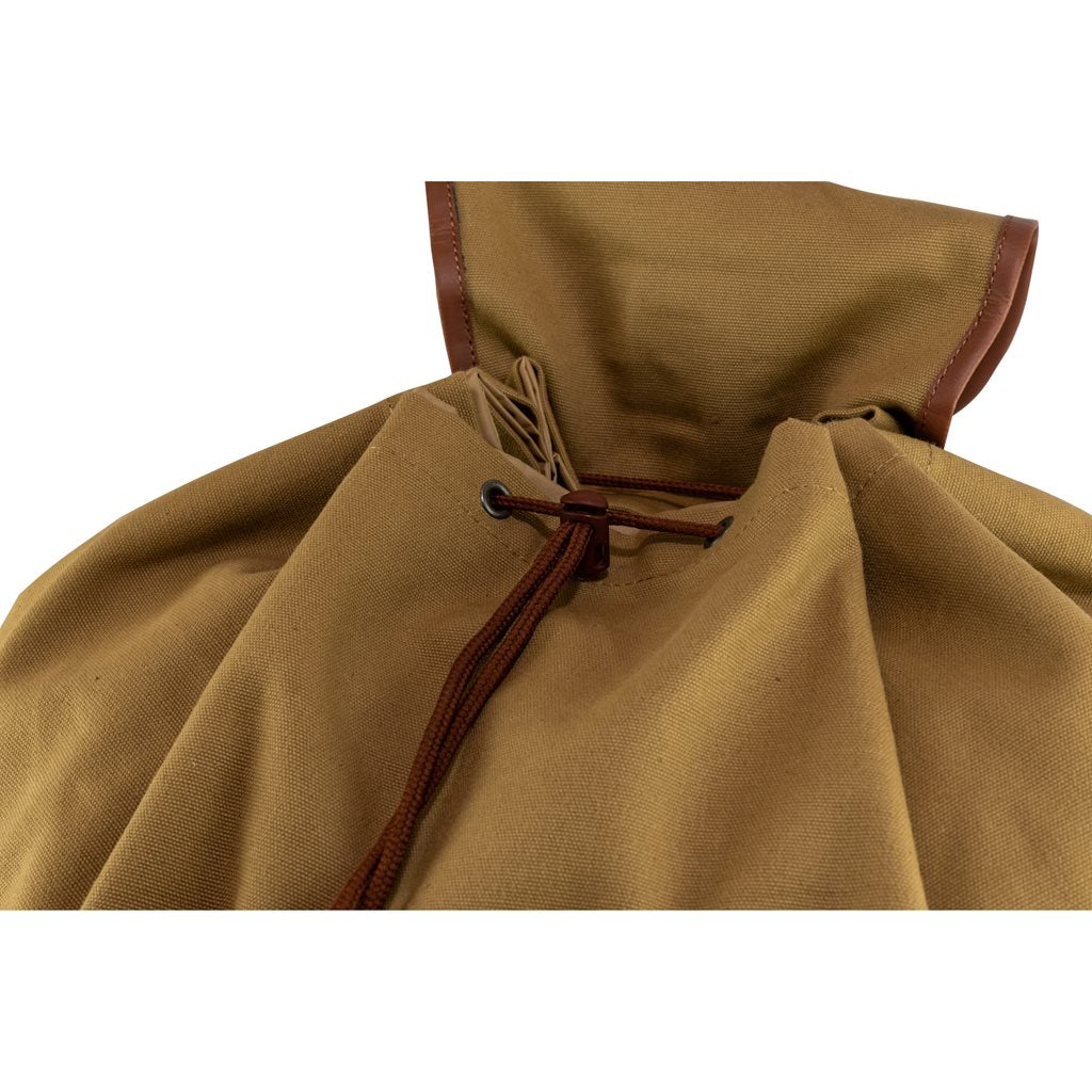 Mochila ROE de lona color arena, gran capacidad
