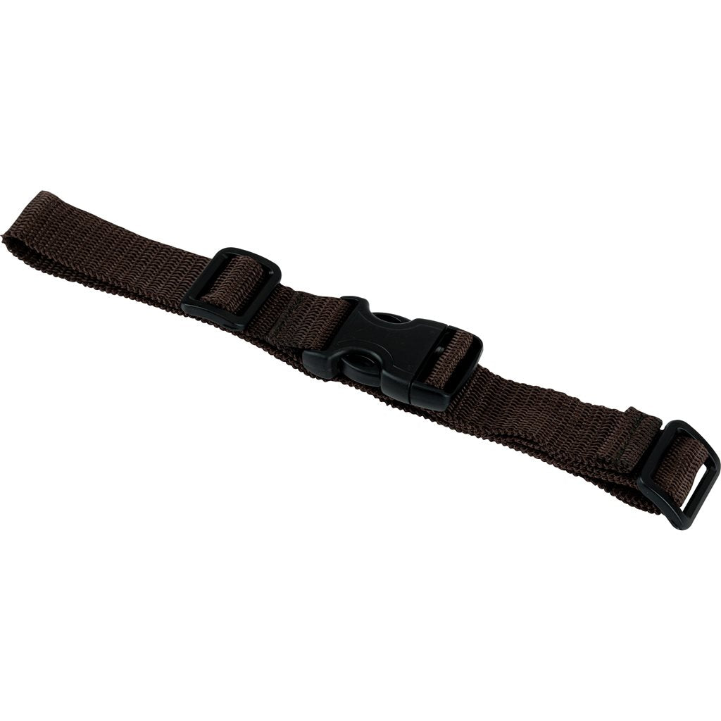 Mochila Fold Top de lona marrón con cierre superior plegable, vista frontal