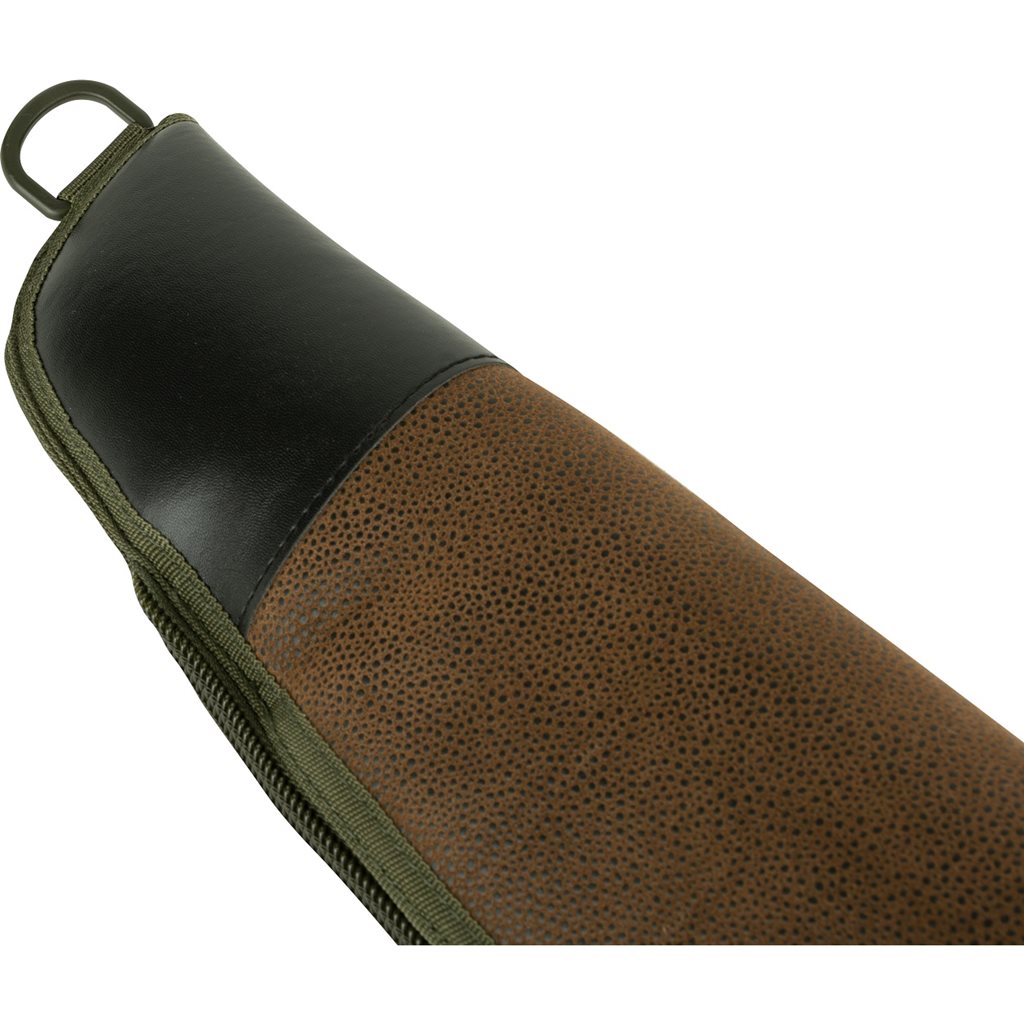 Funda para escopeta SHOTGUN Duotex verde con asa y detalles en cuero