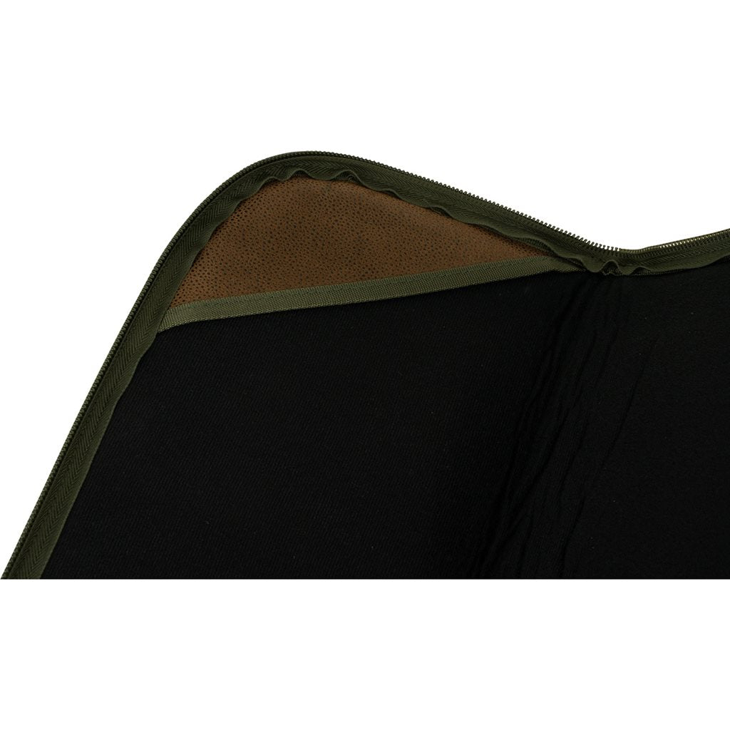 Funda para escopeta SHOTGUN Duotex verde con asa y detalles en cuero