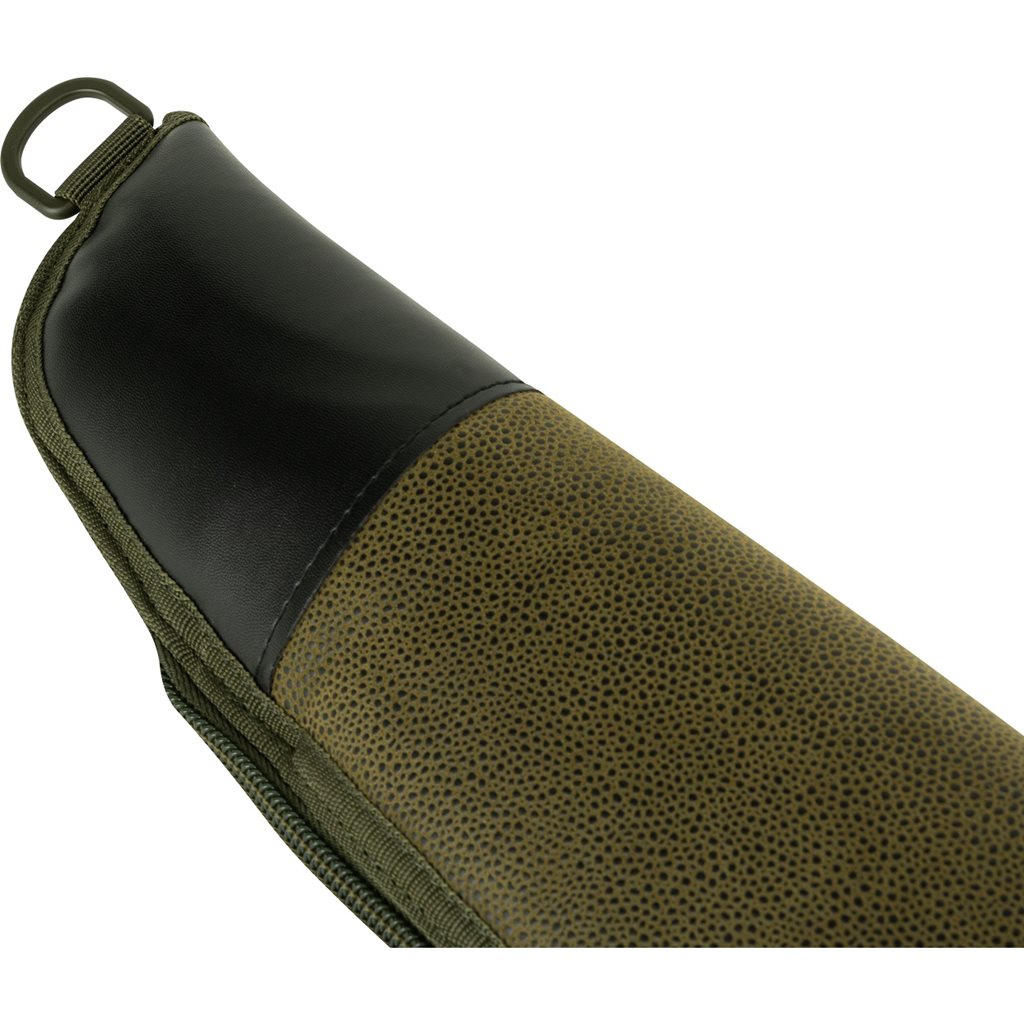Funda para escopeta SHOTGUN Duotex verde con asa y detalles en cuero
