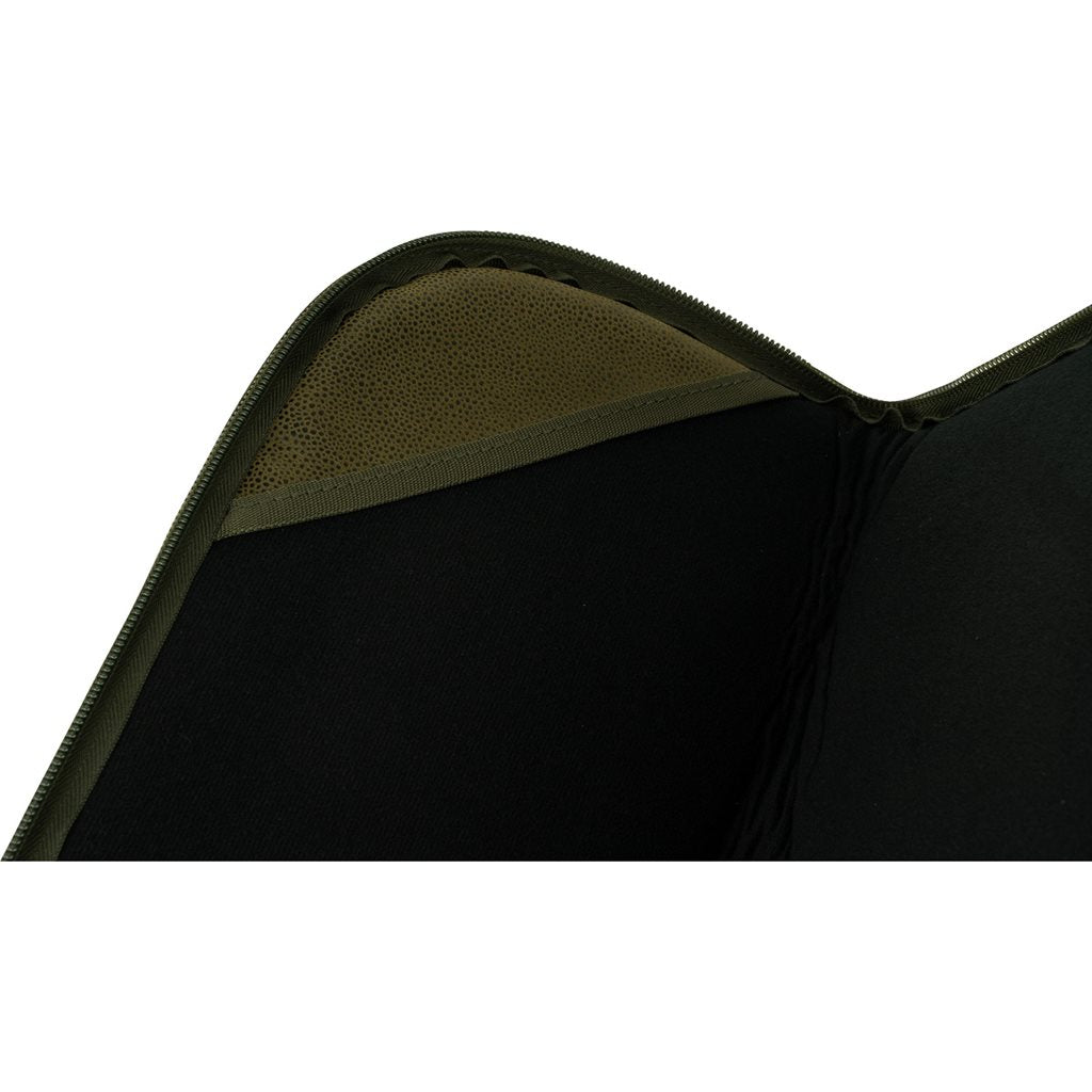 Funda para escopeta SHOTGUN Duotex verde con asa y detalles en cuero
