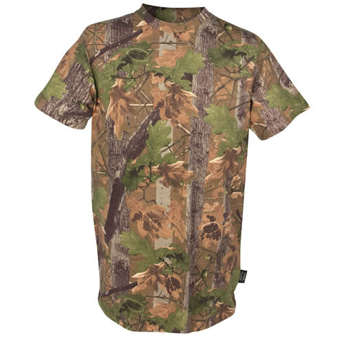 Camiseta camuflaje ENGLISH OAK manga corta, algodón 100%, gramaje 180 g/m