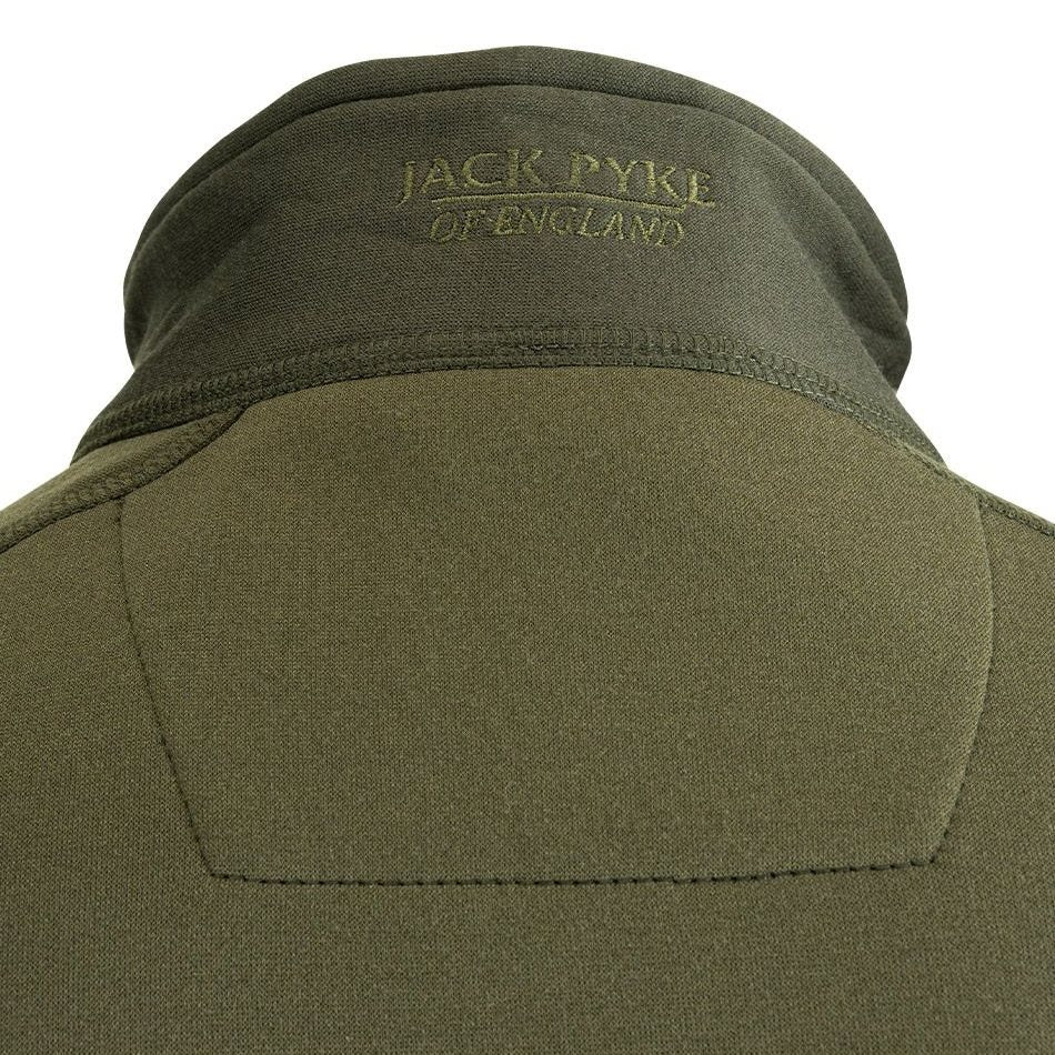 Chaqueta polar Ashcombe Technical JACK PYKE verde, fleece 230 g/m², cierre central y 3 bolsillos