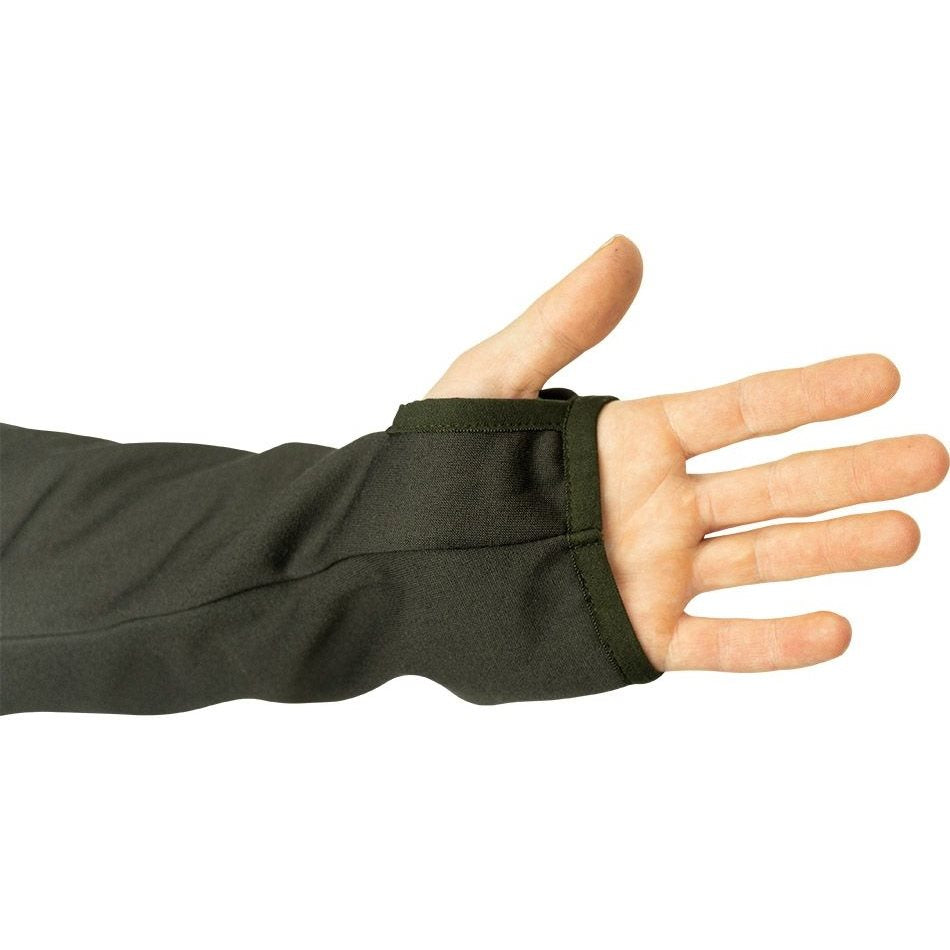 Chaqueta polar Ashcombe Technical JACK PYKE verde, fleece 230 g/m², cierre central y 3 bolsillos