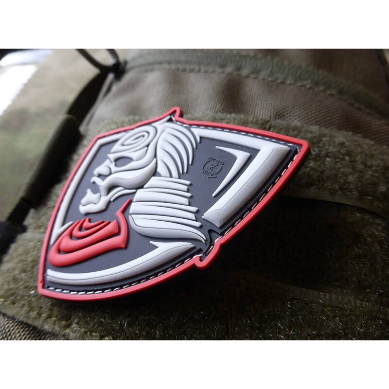 Parche LONE WARRIOR 3D de plastico con velcro, 7 x 6,9 cm
