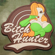 Parche plástico VELCRO 'BITCH HUNTER' Multicam, aprox. 8x8 cm