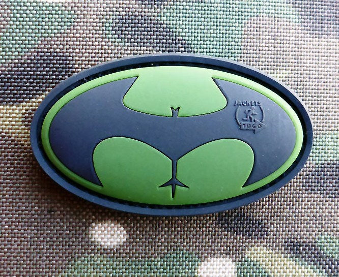Parche Buttman plástico Desert con velcro, tamaño aprox. 6,4 x 3,6 cm