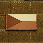 Parche bandera República Checa plástico velcro verde 55 x 30 mm