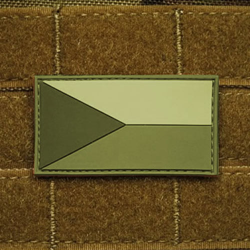 Parche bandera República Checa plástico velcro verde 55 x 30 mm