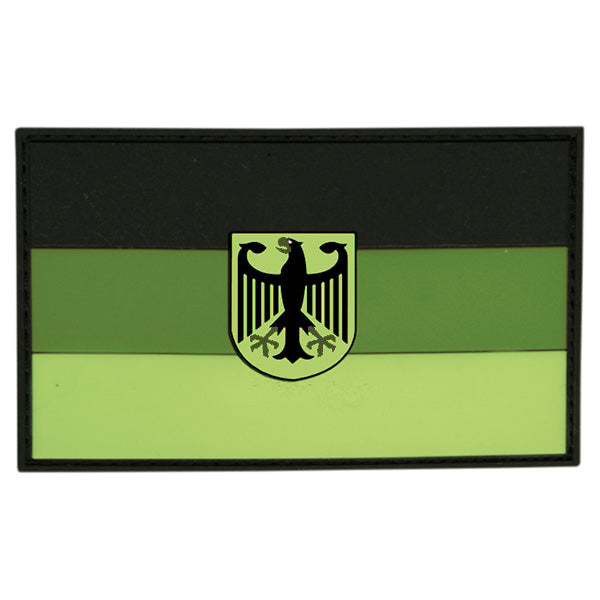 Parche bandera Alemania verde apagado de plástico con velcro 8x5 cm