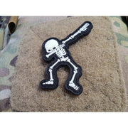 Parche velcro TRIUMPH SKELETON de plástico que brilla en la oscuridad 6,6 x 4,7 cm