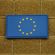 Parche plástico de la bandera de la Unión Europea con velcro, 55 x 30 mm
