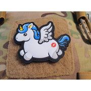 Parche plástico Unicornio KissMyAss para velcro, 7 x 8,2 cm, PVC