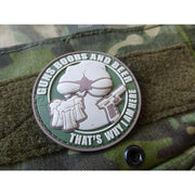 Parche 3D Guns Boobs And Beer en MULTICAM, plástico con velcro, diámetro aprox. 6 cm