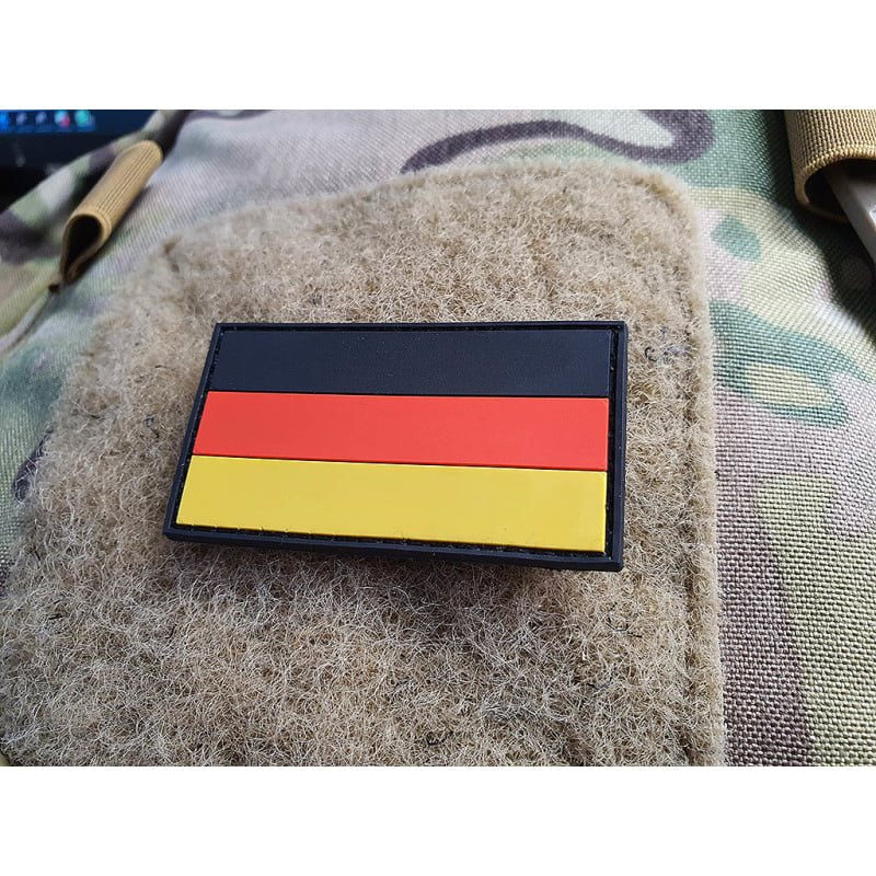 Parche plastico bandera de Alemania con velcro 5,5 x 3 cm
