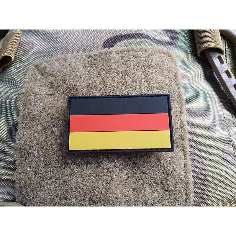 Parche plastico bandera de Alemania con velcro 5,5 x 3 cm