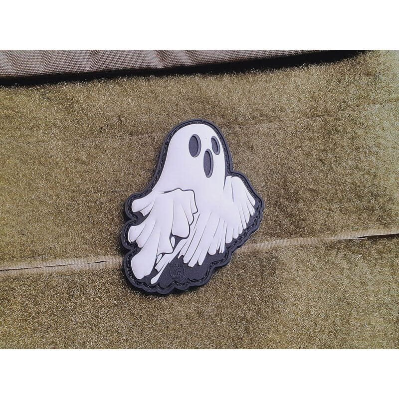 Parche GHOSTY 3D de plástico con velcro, dimensiones aprox. 7 x 5,5 cm