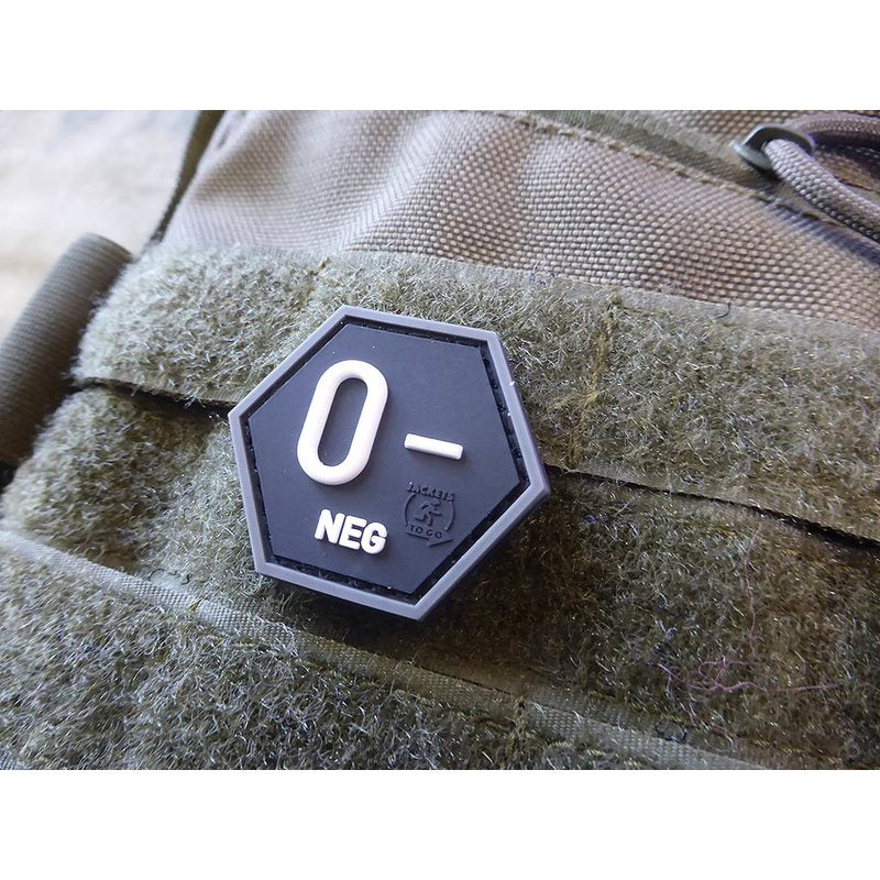 Parche plástico EMS con velcro en la parte trasera, 3,8 x 3,3 cm, para identificación de sanitario